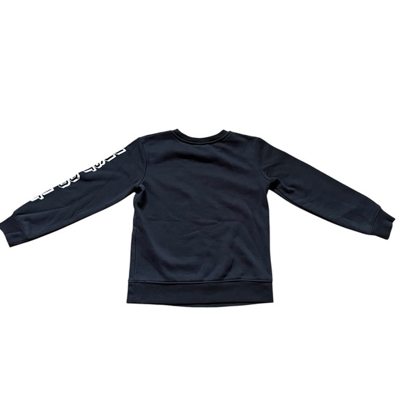 Nike Kids Crewneck Sweatshirt Black Size 6–7Y | Just Do It Logo Sleeve Pullover - Picture 7 of 7